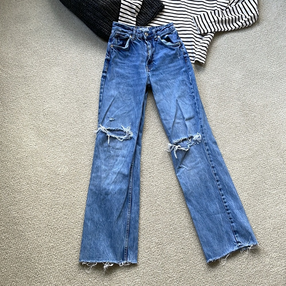 Zara wide legged jeans